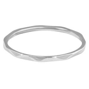 Troli Minimalen jekleni prstan s finim srebrnim dizajnom (Obseg 57 mm)