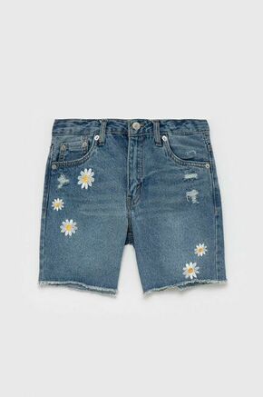 Levi's otroške jeans kratke hlače - modra. Otroške kratke hlače iz kolekcije Levi's. Model izdelan iz jeansa.