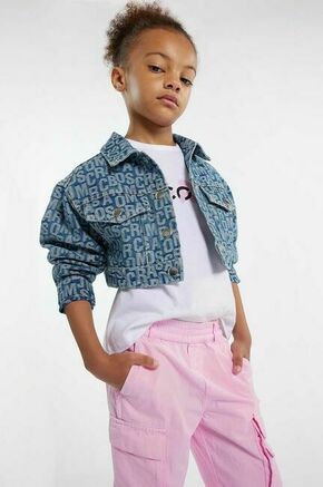 Otroška jeans jakna Marc Jacobs - modra. Otroški jakna iz kolekcije Marc Jacobs. Nepodložen model