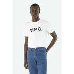 Bombažna kratka majica A.P.C. Vpc blanc bela barva - bela. Kratka majica iz kolekcije A.P.C. Model izdelan iz pletenine s potiskom.
