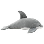 VIDAXL Plišasta igrača delfin siv