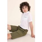 Otroške bombažne kratke hlače Mayoral zelena barva - zelena. Otroški kratke hlače iz kolekcije Mayoral. Model izdelan iz enobarvnega materiala.