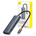 BASEUS HUB priklopna postaja 4xUSB 3.0,1x USB-C 100W PD, 5Gbps, C-HDMI 4K 60Hz