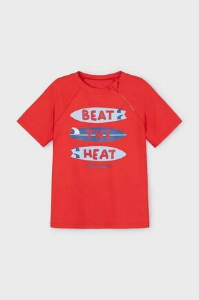 Otroška plavalna majica Mayoral rdeča barva - rdeča. Otroške kopalna majica iz kolekcije Mayoral. Model izdelan iz elastične pletenine.