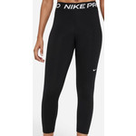 Nike Pro 365 Mid-Rise Cropped Mesh Women's Leggings, Black/White - XS