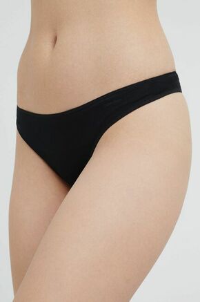 Calvin Klein Underwear Tangice - črna. Tangice iz zbirke Calvin Klein Underwear. Model iz gladek material.