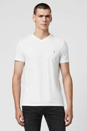 AllSaints t-shirt Tonic V-neck - bela. T-shirt iz kolekcije AllSaints. Model izdelan iz enobarvne pletenine.