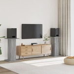 vidaXL Stojalo za zvočnike 2 kosa siva sonoma 30x30x80 cm inž. les