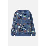 Otroški pulover Coccodrillo - modra. Otroški pulover iz kolekcije Coccodrillo. Model izdelan iz vzorčaste pletenine.
