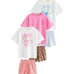 Next Pižama '3-Pack' modra / rjava / roza / bela 24902398