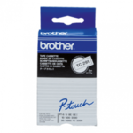 BROTHER TC-291 (TC291) 9mm x 7,7m bela na črno, etikete