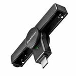 AXAGON CRE-SMPC, USB-C PocketReader bralnik kontaktnih kartic Pametna kartica (eCitizen, odjemalec eID)
