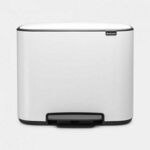 Brabantia koš za smeti, na pedal, 3x11 L, črn (121005)