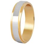 Beneto Ženski dvodelni poročni prstan iz jekla SPD05 (Obseg 56 mm)