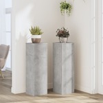 vidaXL Stojalo za rastline 2 kosa betonsko sivo 25x25x80 cm inž. les