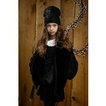 Otroška kapa Jamiks SEVERINE črna barva - črna. Otroška kapa iz kolekcije Jamiks. Model izdelan iz vzorčaste pletenine.