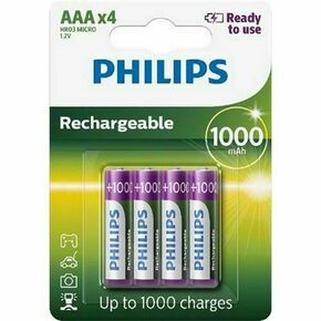 Philips polnilne baterije R03B4RTU10 AAA 1000mAh NiMH