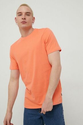 Superdry bombažna majica - oranžna. T-shirt iz zbirke Superdry. Model narejen iz tanka