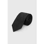 Svilena kravata Calvin Klein črna barva, K10K113145 - črna. Kravata iz kolekcije Calvin Klein. Model izdelan iz vzorčaste tkanine.