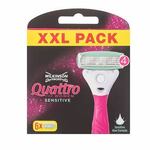 Wilkinson Sword Quattro For Women Sensitive nadomestne britvice 6 ks za ženske