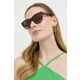 Sončna očala Emporio Armani ženski, rjava barva - rjava. Sončna očala iz kolekcije Emporio Armani. Model s toniranimi stekli in okvirjem iz plastike.