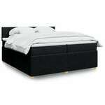 Box spring postelja z vzmetnico črn 200x200 cm blago - vidaXL - črna - 110,28 - 200 x 200 cm - vidaXL