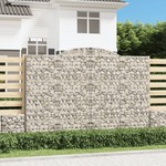 vidaXL Obokane gabion košare 6 kosa 300x50x200/220 cm pocinkano železo