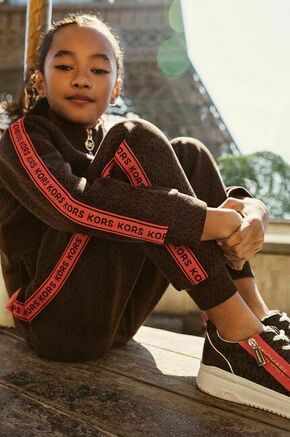 Otroški pulover Michael Kors rjava barva - rjava. Otroški pulover iz kolekcije Michael Kors