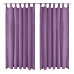 vidaXL Zavese iz mikro satena 2 kosa z zankami 140x245 cm lila barve