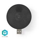 WEBHIDDENBRAND Nedis WIFICDPC10BK - Brezžični zvonec | Dodatki za WIFICDP10GY | USB