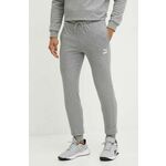Puma hlače - siva. Hlače iz kolekcije Puma. Model izdelan iz tanke, rahlo elastične pletenine.