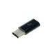 Adapter iz MicroUSB na USB-C, črn