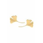 Pozlačeni uhani Lilou Ginko - zlata. Uhani iz kolekcije Lilou. Model, izdelan iz 18-karatne pozlačene medenine.