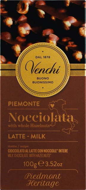 Venchi Mlečna čokolada s celimi lešniki - 100 g