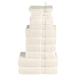 vidaXL Komplet brisač iz bombaža 12-delni krem 600gsm 100% bombaž
