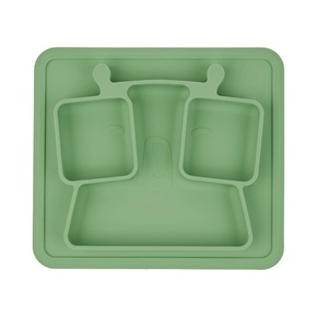 Badabulle krožnik silikonski protizdrsni - Zelena