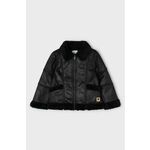 Otroška jakna Mayoral črna barva - črna. Otroški jakna iz kolekcije Mayoral. Prehoden model, izdelan iz gladke tkanine. Model iz izjemno udobne, zračne tkanine.