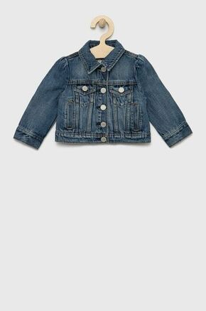 Otroška jeans jakna GAP - modra. Otroška Jakna iz kolekcije GAP. Nepodloženi model izdelan iz jeansa.
