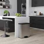 Curver Smetnjak s pedalom Deco 65 L srebrn