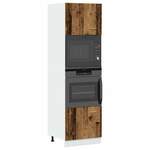 vidaXL Omarica za mikrovalovno pečico starinski les 60x57x207 cm