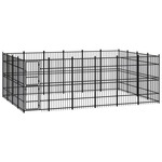 shumee Zunanji pasji boks jeklo 22,12 m²