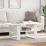 vidaXL Klubska mizica bela 102x55x42 cm inženirski les