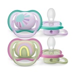 Philips AVENT Duda Ultra air image 0-6m punčka (mavrična) 2 kos