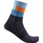 Castelli Blocco 15 Sock Belgian Blue 2XL Kolesarske nogavice