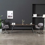 Greatstore Vrtljiv pisarniški stol sivo blago