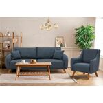 Atelier Del Sofa Garnitura raztegljivega kavča in postelje, Garnitura Hera - temno modra