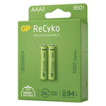 GP ReCyko HR03 (AAA) polnilna baterija, 950 mAh, 2 kosa