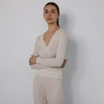 Reserved - Dvodelni komplet pižame iz mešanice viskoze - beige beige 50% BOMBAŽ, 50% VISKOZA 109CS-08X