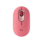 Logitech Pop Mouse Heartbreaker brezžična miška, rdeči/rozi