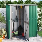 vidaXL Vrtna kolesarska lopa zelena 180,5x97x209,5 cm pocinkano jeklo
